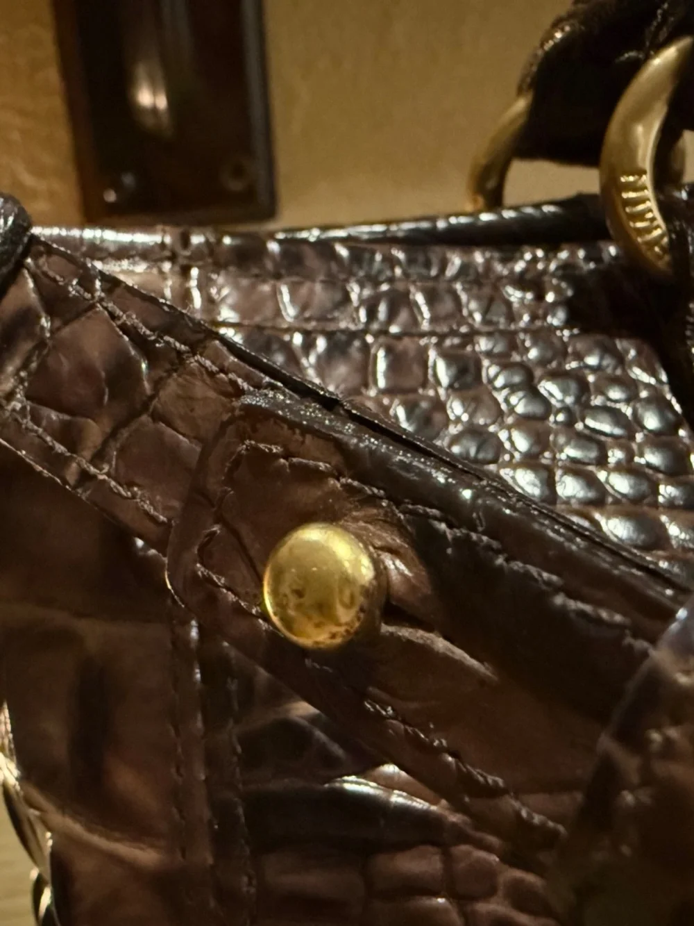 BRAHMIN Mini Arno Tote in Deep Brown
